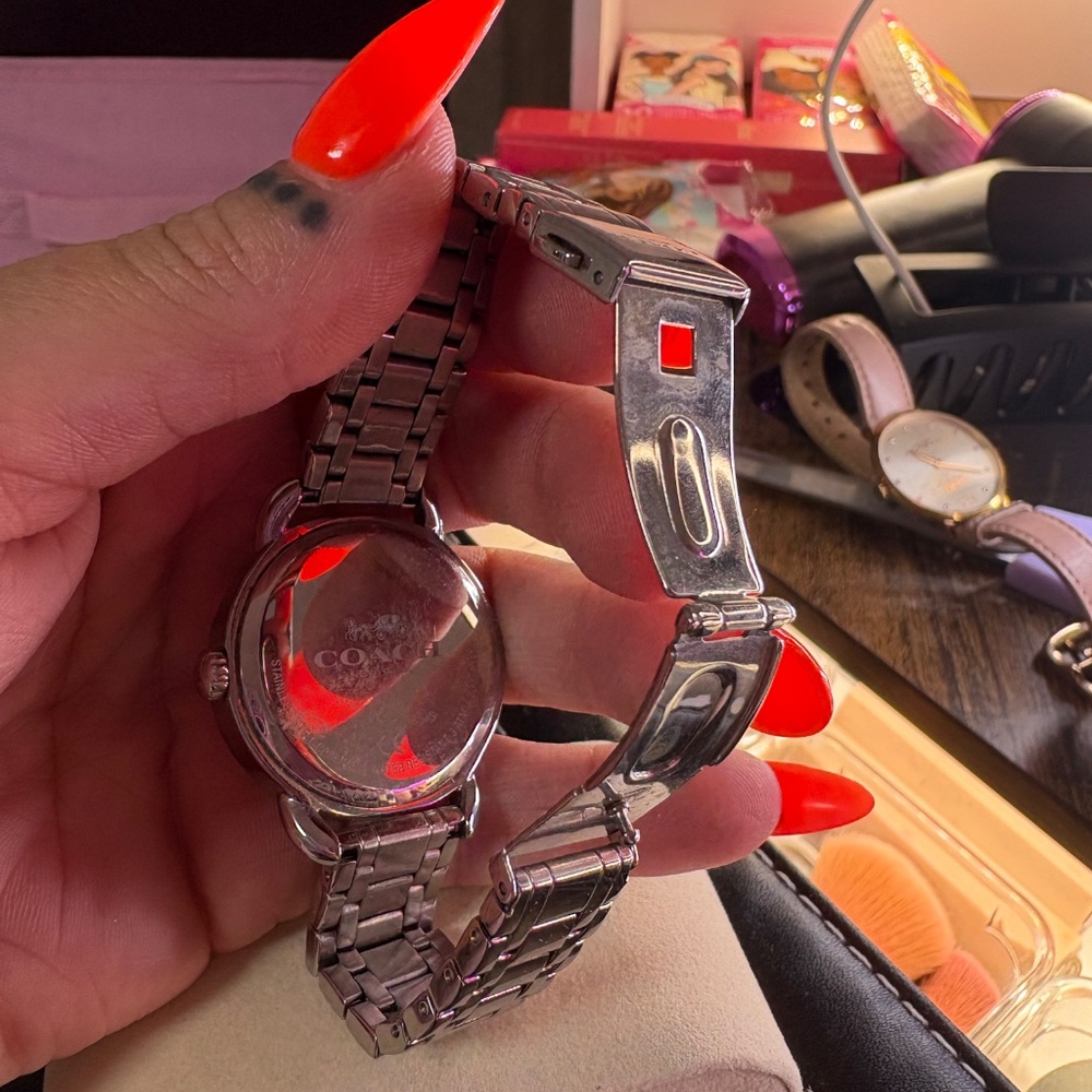 Silver COACH gem watch - Picture 5 of 8